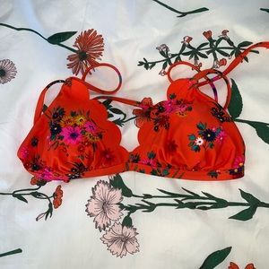 floral bikini top